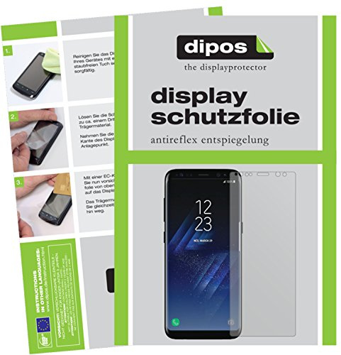 dipos I 4x Screen Protector matte compatible with Samsung Galaxy S8 Plus Protection Films (2x front & 2x back)