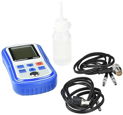 PeakTech P 5225 Ultraschall Dickenmessgerät für präzise Messung der Materialstärken von 1.00 mm bis 300.0mm - Materialstärkemessgerät mit Auflösung von 1.00 mm bis 300.0mm - Ultraschall Messer