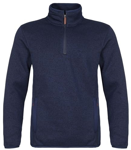 Fort - Easton Pullover - XL - Navy Work Fleece - Quarter Zip - Mens Fleece Jumpers - Zipped Pockets - Comfortable & Durable - Winter Workwear