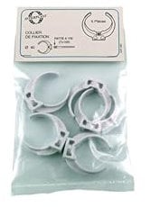 collier lyre pvc ø 40 blanc x 5 pces - INTERPLAST