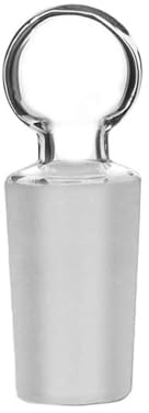 sstonylab Lot de 1 Bouchon en Verre avec Fond Fermé, pour Extérieur Joint 24/40 en Verre, Penny Head Glass Hollow Stopper Bouchon Laboratoire (Lot de 1)