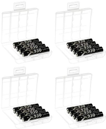 WSB 16x Micro AAA Akku Pro LSD Plus NI-MH 1,2V / 930 mAh XX Black + 4X Akkubox Akkuman Set (16er Set AAA)