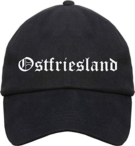 sostex Ostfriesland Cappy - Altdeutsch Bedruckt - Schirmmütze Cap Einheitsgröße Schwarz