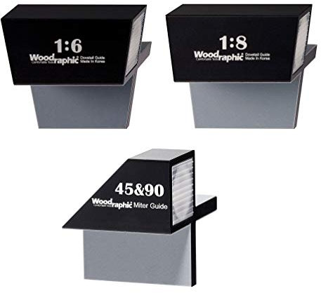 Woodraphic All New Dovetail Jig Marker Hand Magnetic Saw Guide Marking Hand Cut Wood Joints Gauge - Aluminium/Uhmwpe/Neodymium Magnet/Slicone Skin (1:6 + 1:8 + 45)