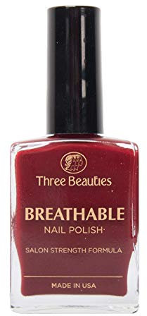 Breathable Halal 100% Vegan Nail Polish by Three Beauties of London - Maya Dark Brown - 15ml