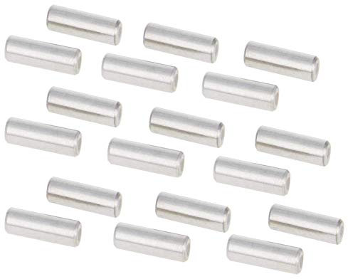 MroMax 50 Stück 4 mm x 14 mm Dübelstifte 304 Edelstahl Holz Etagenbett Dübel Pins Regalstifte Stützregale Silber Ton