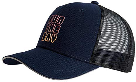 Brooks Discovery Trucker Mütze, Marineblau/Run the Day, Einheitsgröße