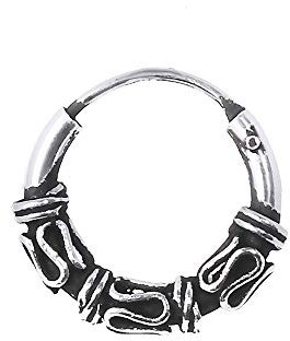 NKlaus 925 Silber Einzel Ohrring Keltische CREOLE Gothic Celtic Bali EINZEL 12mm 5040