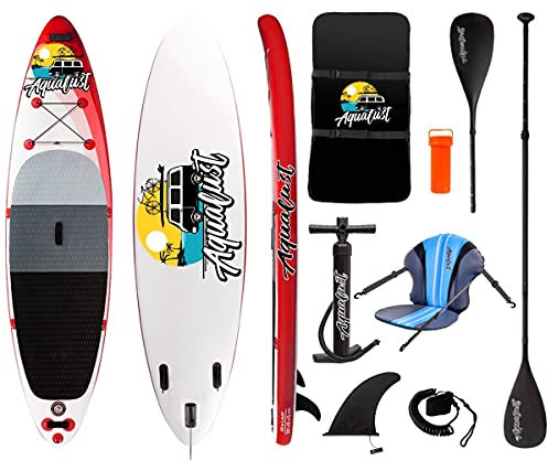AQUALUST 10'6 SUP Board Stand Up Paddle Surf-Board Kajak Paddel Sitz 320x81cm