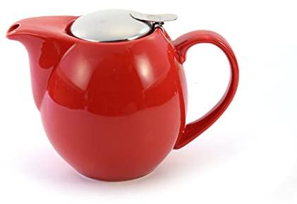 teemando® Kanne Saara, 0,9 l Porzellan, Rot