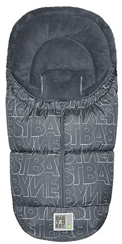 Odenwälder Fußsack Levi fashion letters BabyNest silver-grey