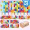 72 Stück Pop Armband It, Fidget Toys Pack, Pop Bracelet Fidget Spielzeug Set, Silikon Regenbogen Baby Sensorik Spielzeug Geschenke für Kinder Jungen Mädchen Stressabbau & Anti-Angst