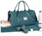 HYC00 Borsone Palestra Donna Borsa Sportiva con Scomparto Scarpe Borsa da Viaggio Donna Weekend Borsa Piscina Borsone da Viaggio Sportivo Borsa da Palestra per Yoga Borsa per Ospedale,Blu pavone