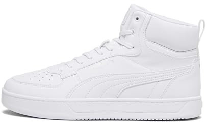 PUMA Unisex Caven 2.0 Mid Sneaker, White Silver, 43 EU