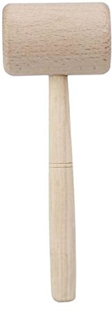 perfk 225mm Hêtre Solide Bois Maillet Professionnel Mini Marteau Marteau En Bois pour Charpentier