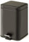 Kiamami Valentina Papelera Rectangular de Aluminio Negro Mate de 5L