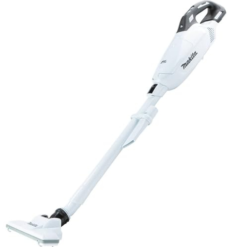 Makita XLC10ZW LXT® - Aspirapolvere compatto senza spazzole agli ioni di litio a 4 velocità, 18 V, con pulsante e sacchetto per la polvere (solo strumento)