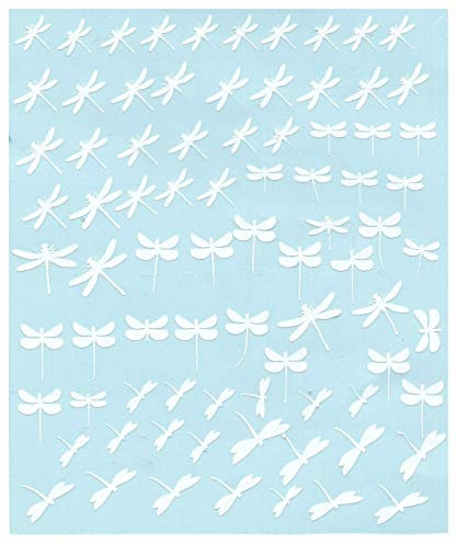 Dragonfly Collection (Dragonfly Press On Nail Stickers ~ White)