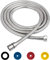 Flexible de Douche Universel,Flexible de Douche, Tuyau de Douche en Acier Inoxydable, Raccord Fileté Universel (G1/2, 2M) Flexible Douchette avec 4 Limiteur De Débit d'Eau, Argent