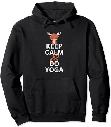 Keep Calm And Do Yoga - Meditation Elch Kids Yoga Pullover Hoodie
