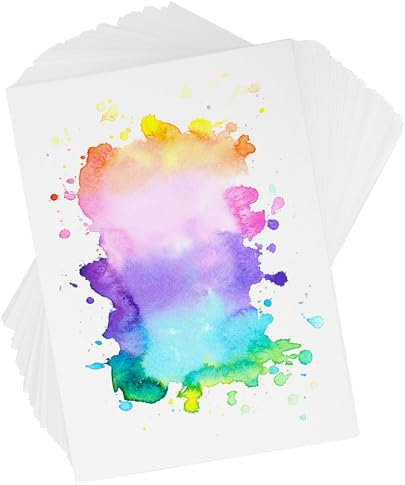 JIANTA Aquarellpapier 300g, 130 Blätter Aquarellblock A6, 10 * 14.8cm Wasserfarben Papier, Acryl Papier Kinder Erwachsene Gouache Papier für Grußkarten, Gemälde, Künstlerische Kreationen