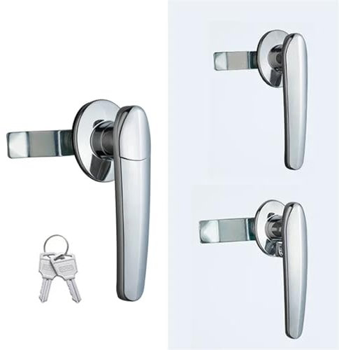 Cerradura con llave, sin llave o candado de uso for gabinete electrónico, caja de aire, casillero de fábrica, Hardware industrial LK1008, 1 Uds.(3-2 Keyless)