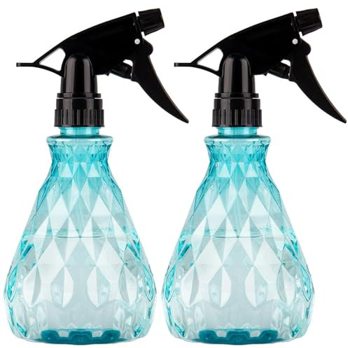 Vwoqiy 2 Pcs Empty Spray Bottles, 500ml Water Spray Bottles with Adjustable Spray Head, Refillable Trigger Sprayer Bottles, Atomizer Plant Mister Sprayer Bottles for Plants (Blue)