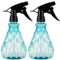 Vwoqiy 2 Pièces 500ML Vaporisateur Bouteilles Vide Rechargeable, Bouteilles Eau Plastique Vides, Flacon Pulvérisateur, Spray Bouteille pour Plantes Jardin, Nettoyage (Bleu)