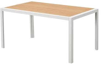 LANOX Garten Esstisch für 4-6 Personen, 1-TLG., 140 x 80 x 70 cm, Polywood-Tischplatte, Aluminium Rahmen wetterfest Tisch für Balkon Terrasse
