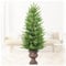 Vergossener künstlicher Weihnachtsbaum, Zwei grüne Kiefern Zweige Weihnachtsbaum für Veranda Eingänge für 4ft