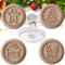 Qumiuu Weihnachts-Keksstempel, Silikon-Keksstempel - Keksausstecher mit 4 Mustern | Lebensmittelechter Elch, Schachtel, Weihnachtsbäume, Lebkuchenmann-Fondant-Stempel-Set zum Backen
