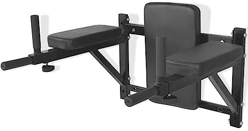 Exercise & Fitness, Power TowersWandmontierte Fitness-Dip-Station, Schwarz