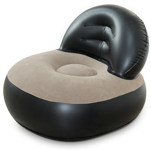 ALLILUYAA Aufblasbares Sofa,Aufblasbarer Stuhl mit Luftpumpe Aufblasbare,Aufblasbare Couch Lounge für Outdoor Party,Reisen,Strand,Camping (65x56x30cm)