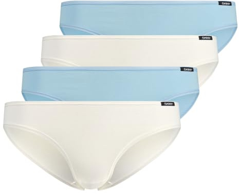 SKINY 4er Pack Damen Unterwäsche Slip Rio Slips Bikini Briefs Every Day In Cotton Advantage, Farbe:Mehrfarbig, Wäschegröße:38, Artikel:-S864 Angel Falls Selection