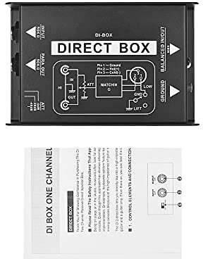 Di -Box, Passive Di -Einheit Hum Eliminator Instrument Direkte Box mit TRS & XLR Jacks für Gitarre, Bass, E -Gitarre Live -Performance