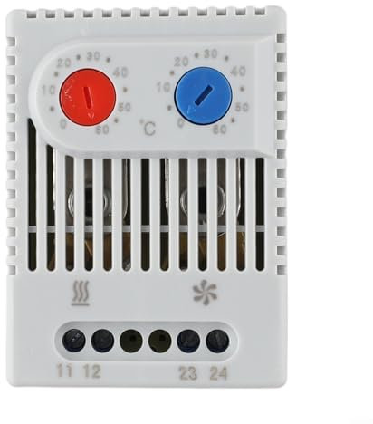 Thermostat sur rail DIN efficace pour contrôler les chauffages électriques et les ventilateurs dans les armoires (ZR011)