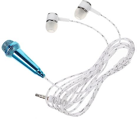 INOOMP Portable Miniature Microphone for Voice Recording Compatible Song Software and Electronic Devices Tiny Mic for Singing and Chatting for Mobile Phones and Laptops