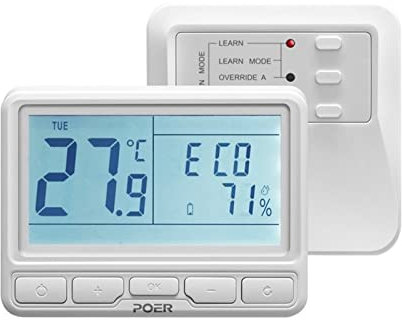 YQVEOT Thermostat Intelligent Chaufferie sans Fil Thermorégulateur numérique WiFi Smart Thermostat Température Température Température for Chauffage Sol Chaud Programmable(868Mhz)