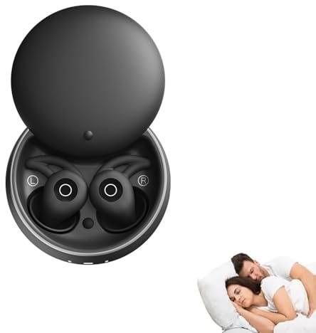 Eznaobo Novonell SnoozePods Pro,Anti Schnarch-Kopfhörer für Seitenschläfer,Schlafkopfhörer Bluetooth, schlafkopfhörer seitenschläfer, Ultrabequem & Geräuschfrei Schlafen mit ANC (Black)
