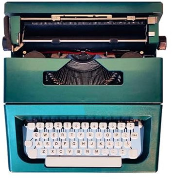 Klassische Retro Schreibmaschine Als Dekoration, Vintage Finish, Antike Schreibmaschinen für Notizen, Geschenkidee für Die Literarische Retro-Kollektion(Green)