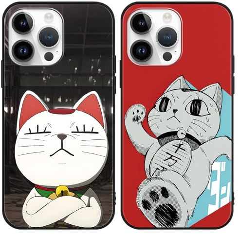 TBNMBGY 2 Stück Handyhülle für iPhone 12/iPhone 12 pro Hülle 6.1 Zoll, Manga Schutzhülle DANDADAN Turbo Granny Cartoon Anime Muster Cute für Junge Phone Case Stoßfest TPU Ultra Dünn