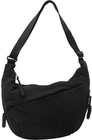 Fulidngzg Borsa Mezzaluna Donna Tracolla in Nylon con Tracolla Regolabile Marsupio Elegante Sportivo Grande Capacità Minimalista per Uso Quotidiano Shopping Vacanza