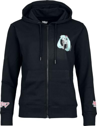 Hatsune Miku Frauen Kapuzenjacke schwarz