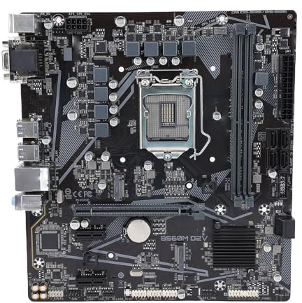 Zunate Micro ATX Motherboard, Omputer Motherboard Supports LGA 1200, Dual DDR4, with 4 USB 3.2 Gen 1, 2 USB 2.0, RJ45, 6+2 Stages