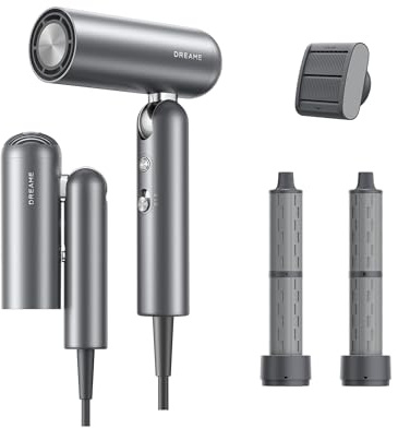 DREAME Pocket Neo Hochgeschwindigkeits-Haartrockner, 3 klappbare Formen Reiseföhn, 300 g, 110.000 U/min Motor, 300 Millionen negative Ionen/cm³, konstant 57 °C, 40s NTC-Trocknung, 2026 Neue