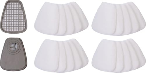 AGT Zubehör zu Vollgesichts-Atemschutz: 22er-Ersatzfilter-Set für Atemschutzmasken AS-100, -105 und -110 (Atemschutzmaske mit Partikelfilter, Vollgesichts-Atemschutzmaske, Gasfilter)