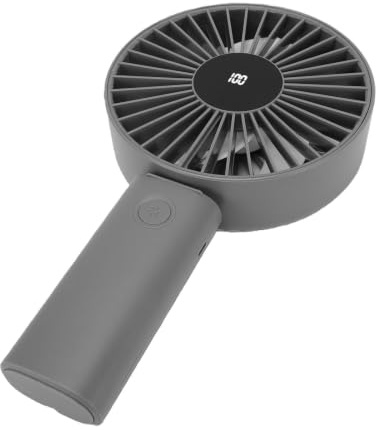 Eminchu Ventilatore Portatile Portatile 6 velocità Design Silenzioso Ventilatore Compatto per Viaggi Ufficio Casa Pieghevole a 180 ° 4000 MAh Ricaricabile (GRAY)