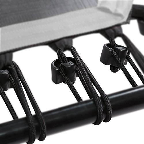 SportPlus Gummiseile-Set für SportPlus Fitness Trampoline, 36 Bungee-Seile inkl. Befestigungsclips, Härtegrad hart, Nutzergewicht ca. 90 bis 130 kg, schwarz