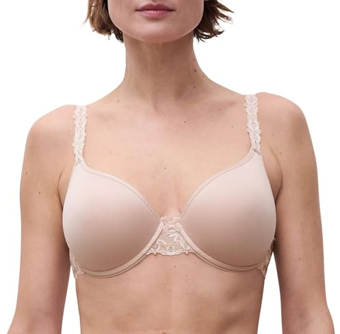 Chantelle Women's, CHAMPS ELYSEES, Covering Memory Bra, Women's lingerie, Off-white (Dune 97), 34DD