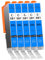 Supply Guy 5 Druckerpatronen XXL mit Chip kompatibel mit Canon CLI-581 Cyan für Pixma TR7500 TR7550 TR8500 TR8550 TS6100 TS6150 TS6151 TS6300 TS6350 TS8100 TS8150 TS8151 TS8152 TS8350 TS9150 TS9155